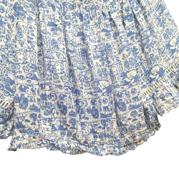 Eye of the Needle Paisley Ruffle Crop Top - Size S - Picture 7 of 9